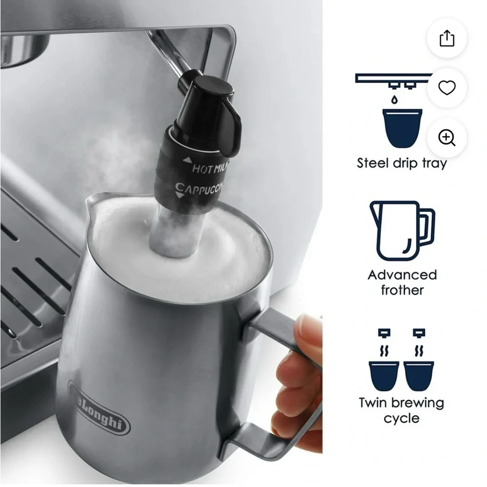DeLonghi Silver Espresso Machine ECP3630